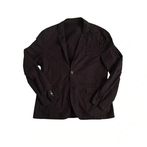 Frank & Oak Ink Navy Cotton Blazer Jacket - Picture 1 of 6